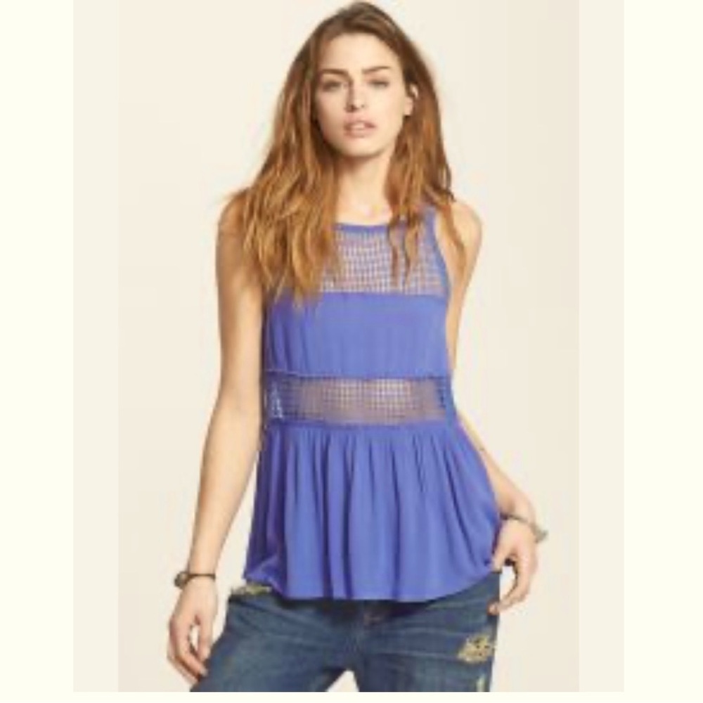 Free people mesh tank 💜 size S